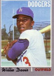 1970 Topps Baseball Cards      390     Willie Davis